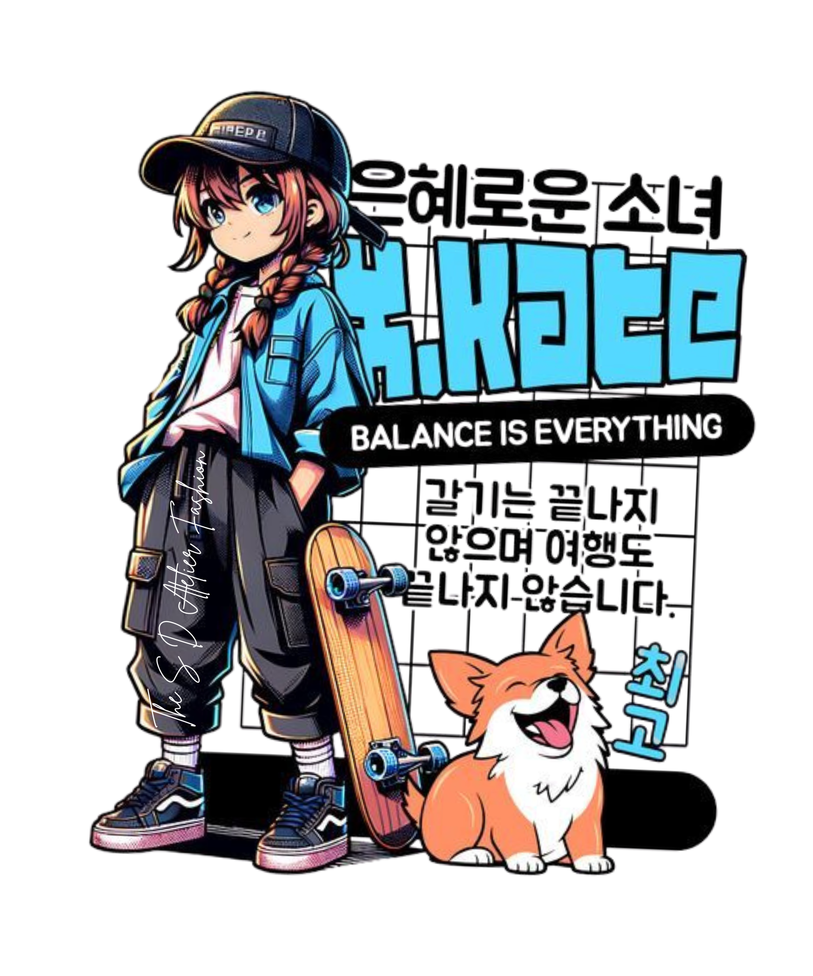 Cartoon - Anime Girl with skates