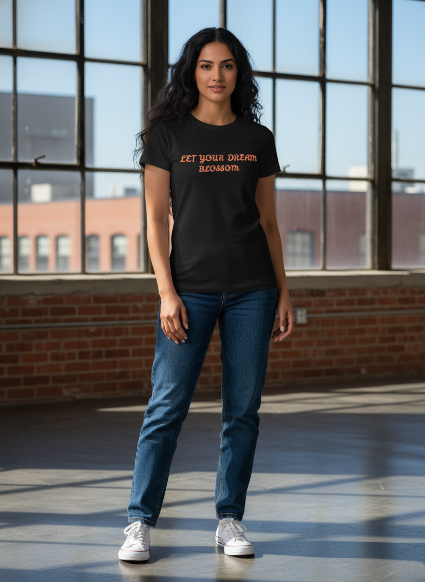 Quote and Print - Let Your Dream Blossom Front & Black
