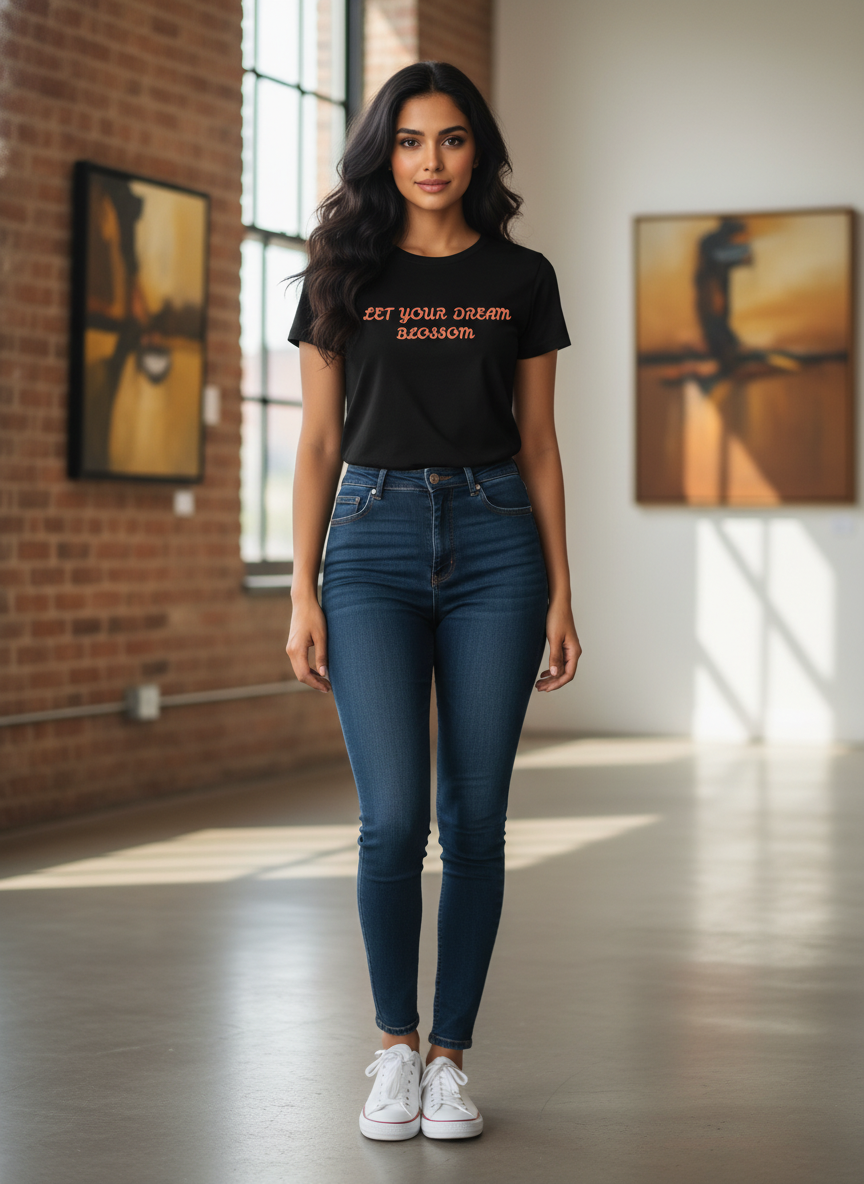 Quote and Print - Let Your Dream Blossom Front & Black