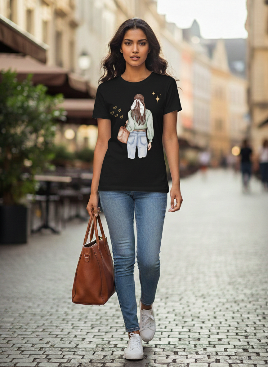Girl Art with Shopping Girl