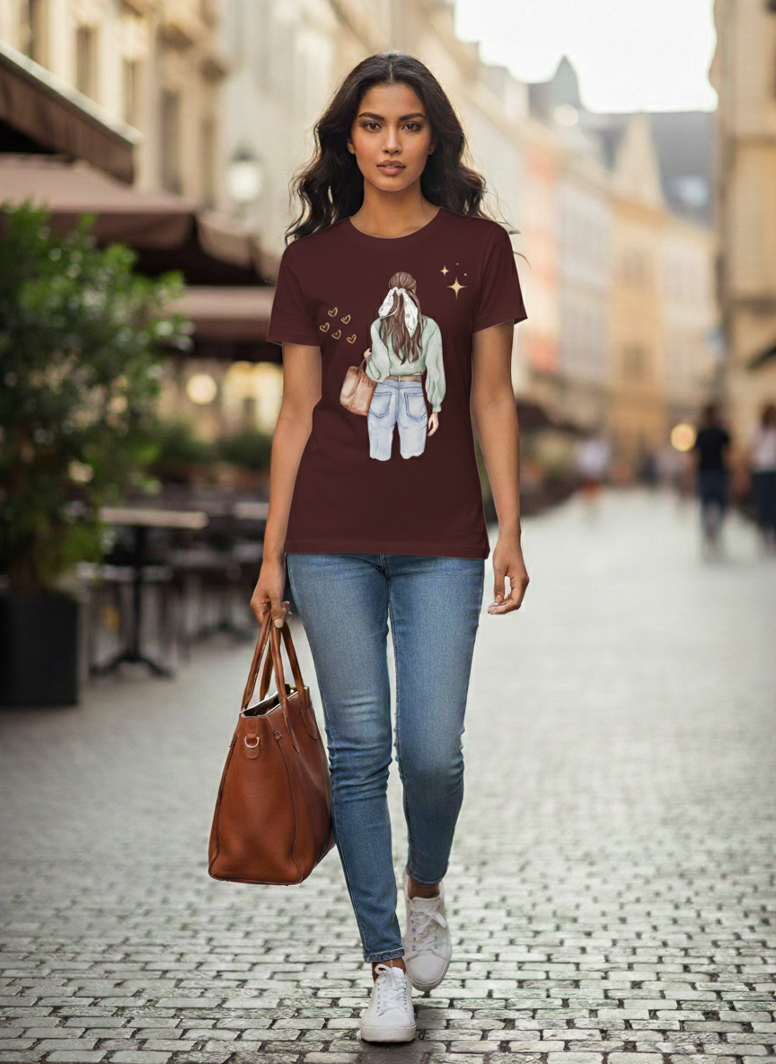 Girl Art with Shopping Girl