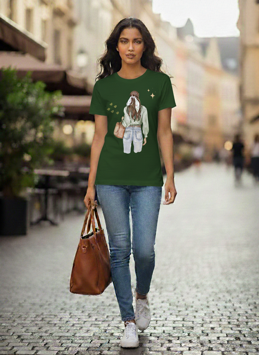 Girl Art with Shopping Girl