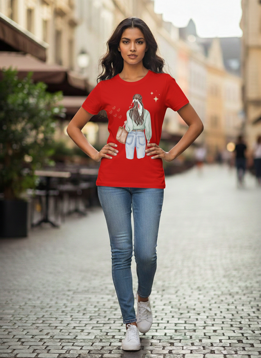 Girl Art with Shopping Girl