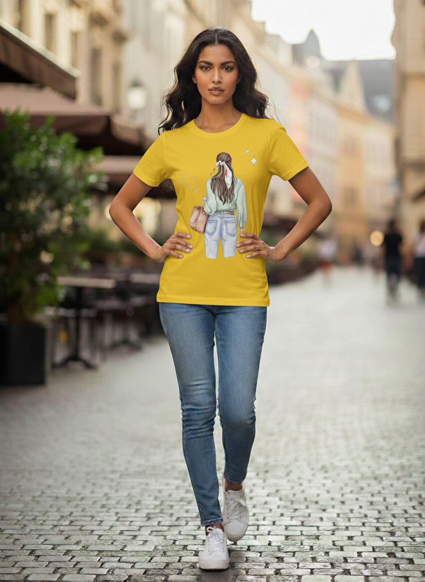 Girl Art with Shopping Girl