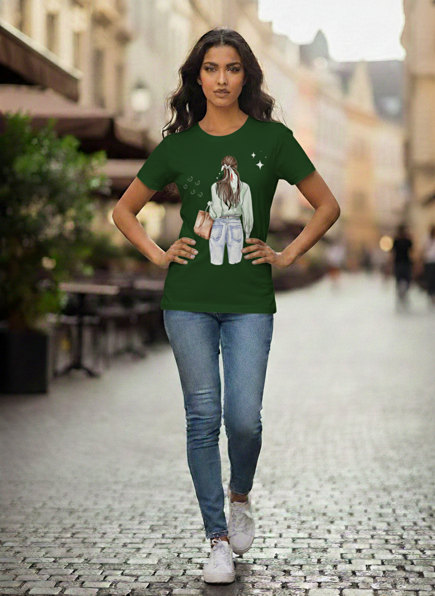 Girl Art with Shopping Girl