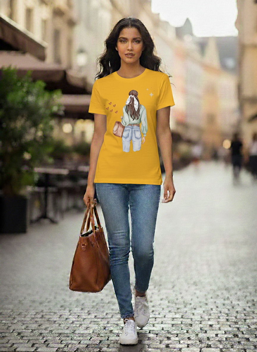 Girl Art with Shopping Girl