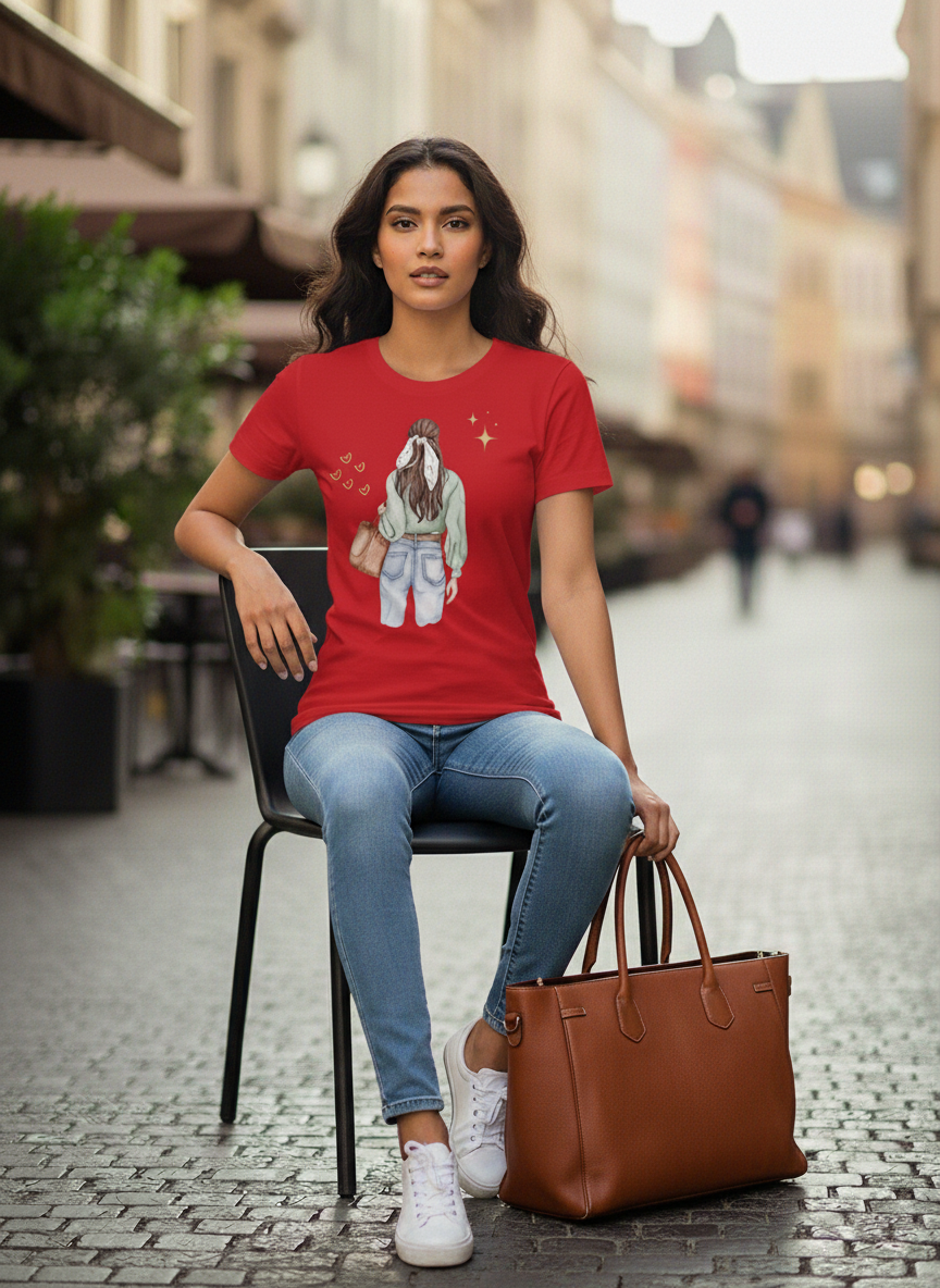 Girl Art with Shopping Girl